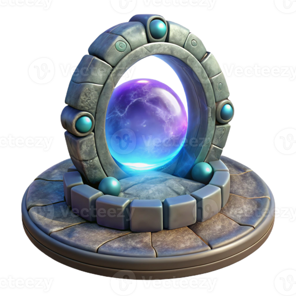 impressive artistic Multiverse Portal Transparent Background with Energy Field high quality png