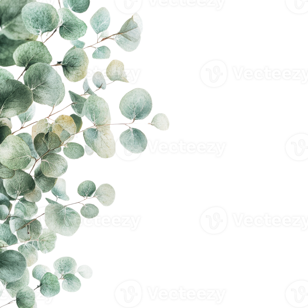 Eucalyptus leaves beautifully arranged png