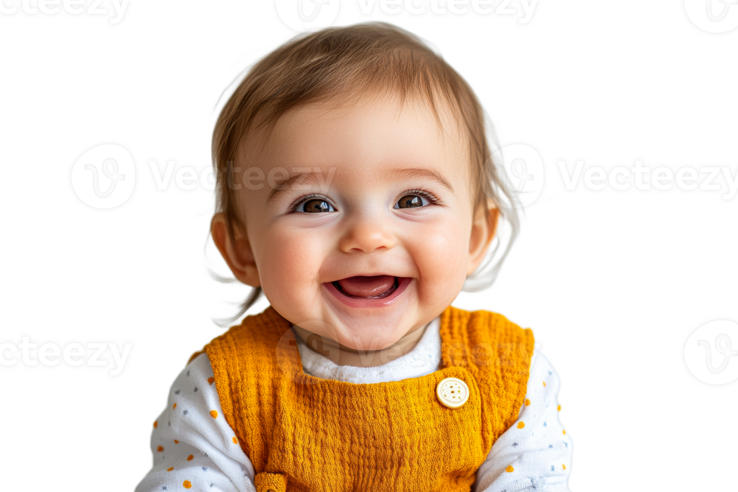 Baby smiling happily with a joyful expression png