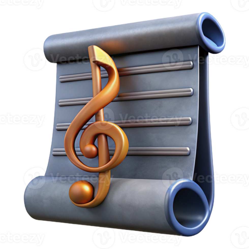 magnificent creative Music Sheet with Treble Clef Element original png