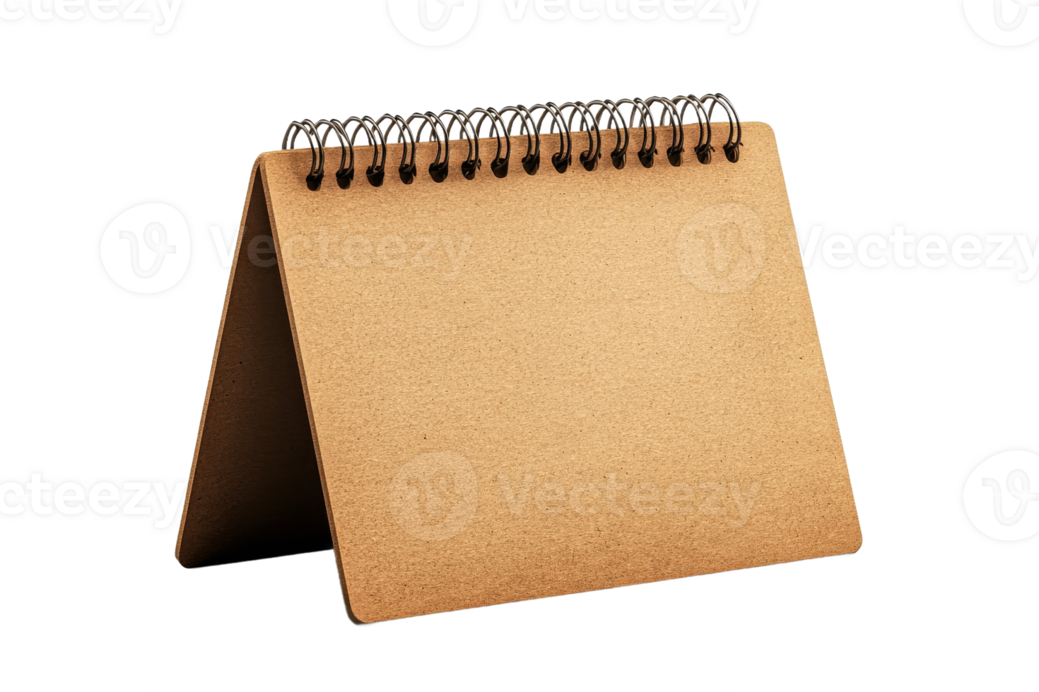 Spiral notebook with rings, transparent background png