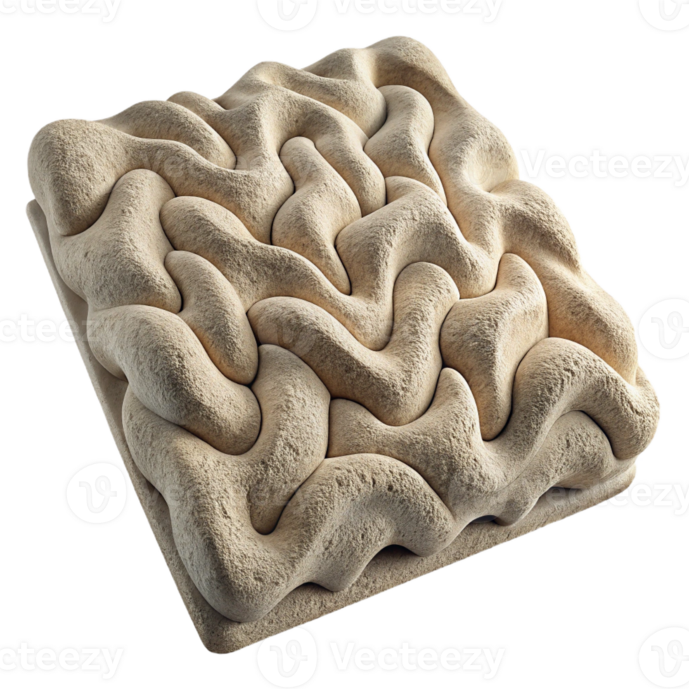 impressive minimalist Mycelium Acoustic Panel Textured Surface Isolated Cutout high resolution png