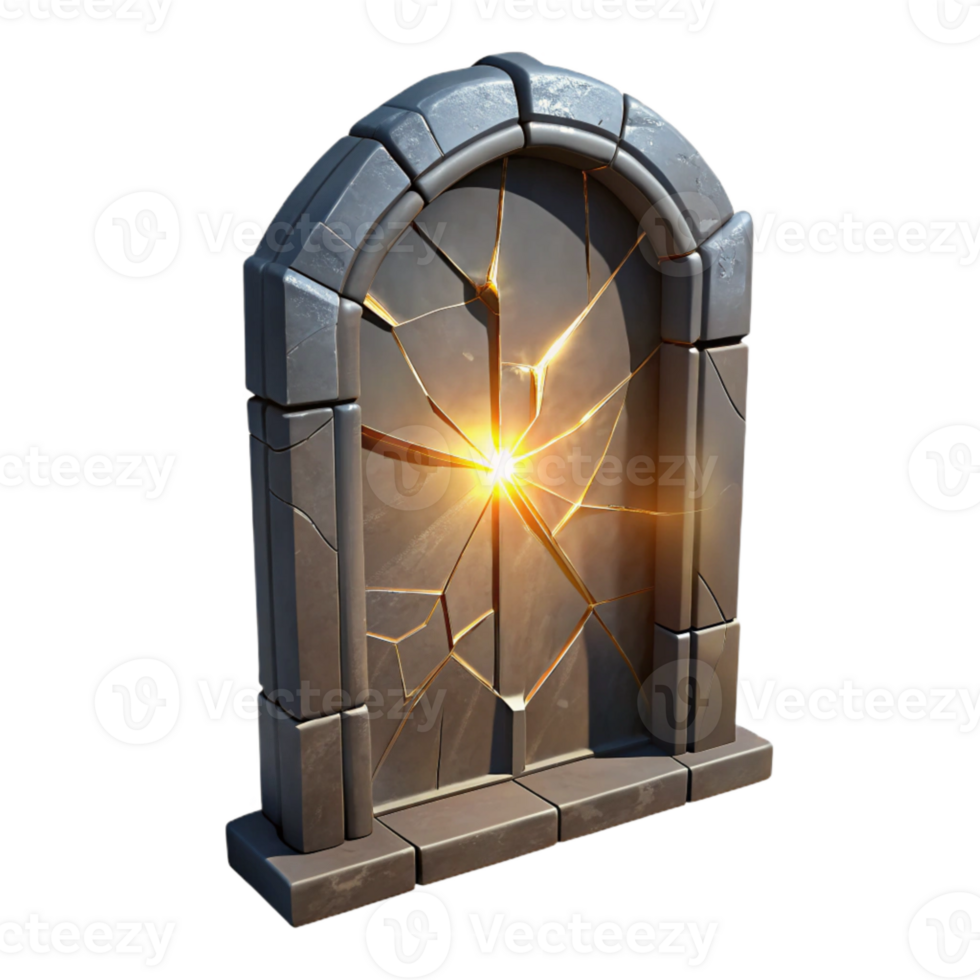 extraordinary artistic Mysterious Light Through Cracked Door Transparent Background authentic png