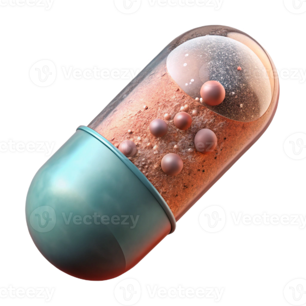 impressive creative Nanobot Capsule Dissolving Isolated professional png