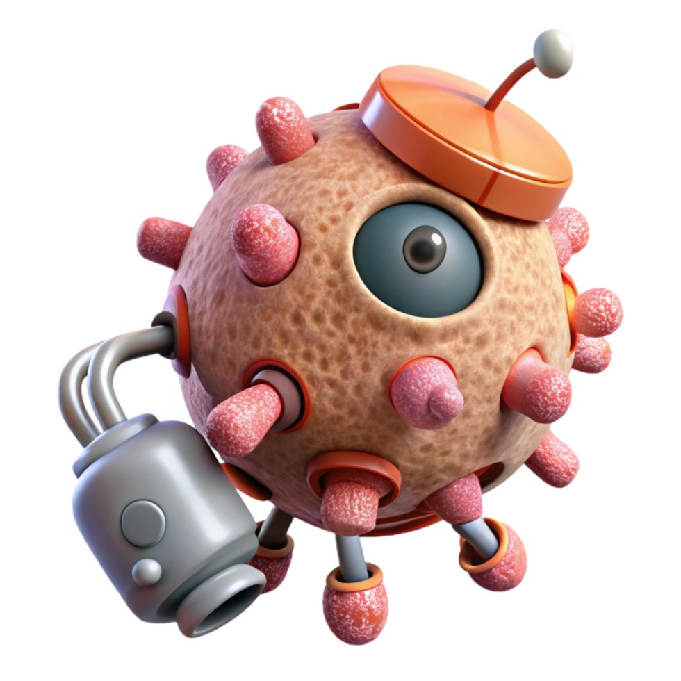 vibrant rustic Nanobot Delivering Nutrients to Cell Isolated authentic png