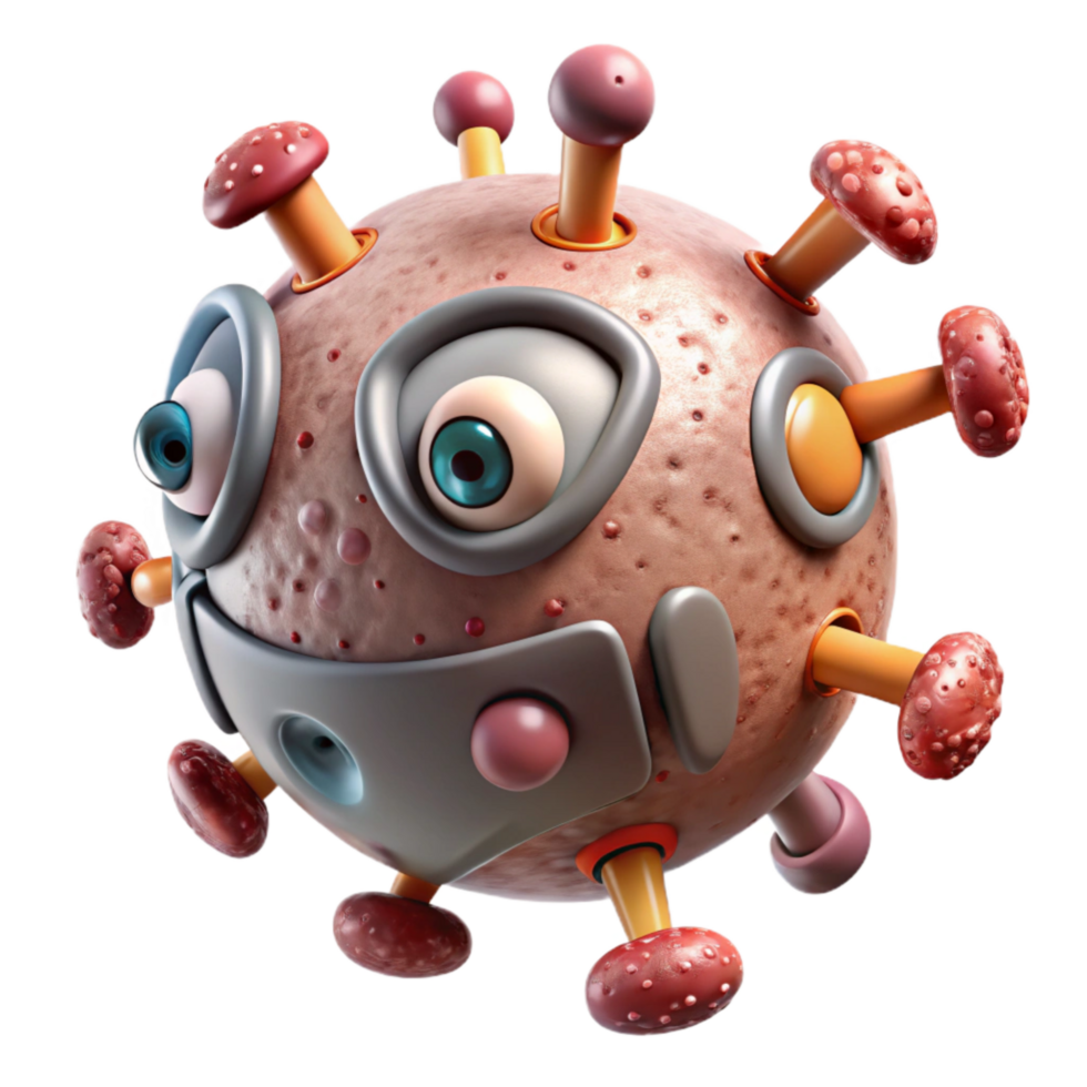 dramatic artistic Nanobot Destroying Bacteria Isolated png
