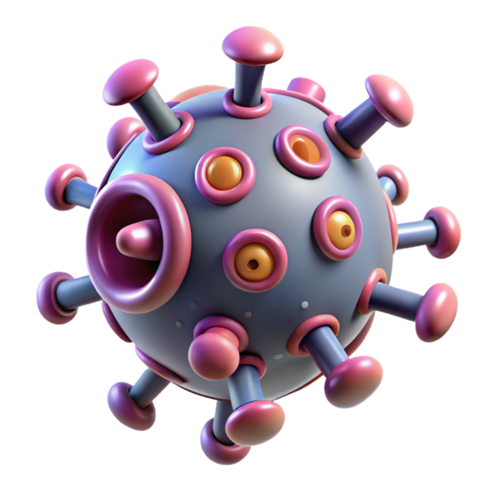 impressive minimalist Nanobot Destroying Bacteria Isolated exclusive png