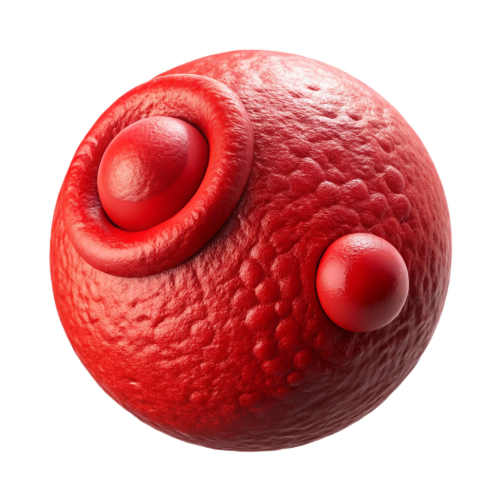 elegant minimalist Nanobot Enhanced Red Blood Cell Isolated authentic png