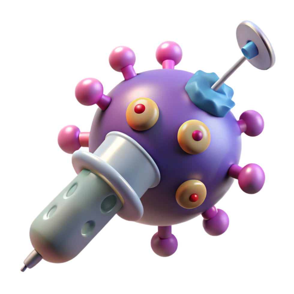 elegant creative Nanobot Injecting Gene Therapy Transparent Background premium png