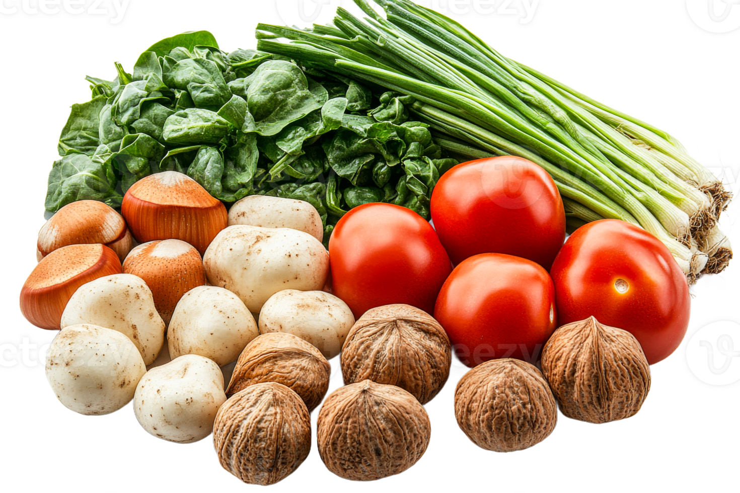 Fresh vegetables arranged for healthy cooking options png