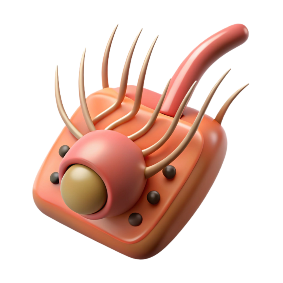 magnificent abstract Nanobot Repairing Damaged Hair Follicle Cutout png
