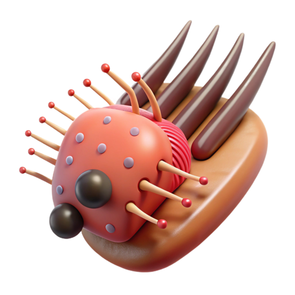 vibrant artistic Nanobot Repairing Damaged Hair Follicle Cutout authentic png