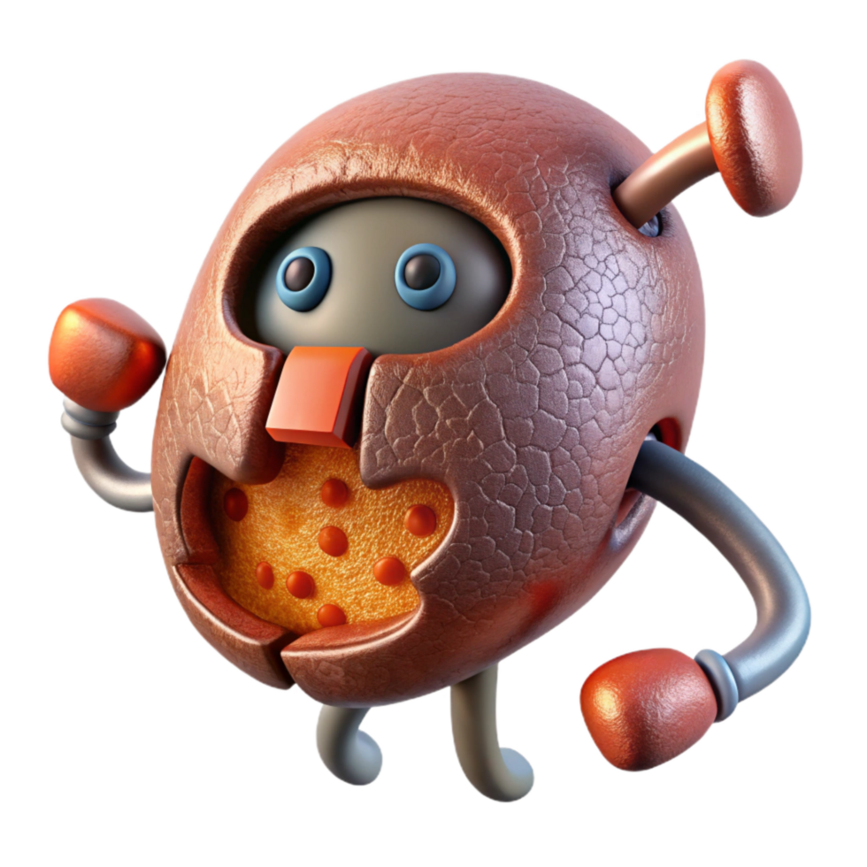 vibrant modern Nanobot Repairing Damaged Kidney Cell Cutout professional png