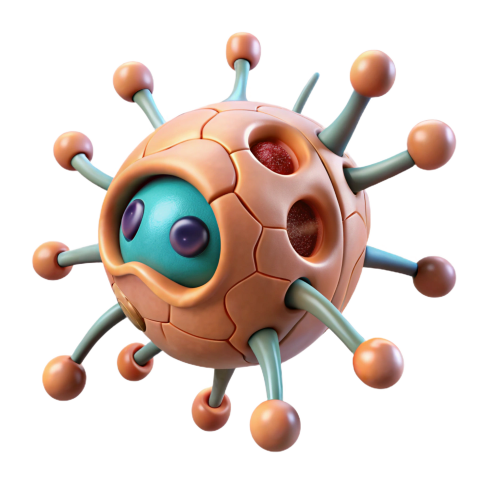 impressive artistic Nanobot Repairing Damaged Nerve Isolated professional png