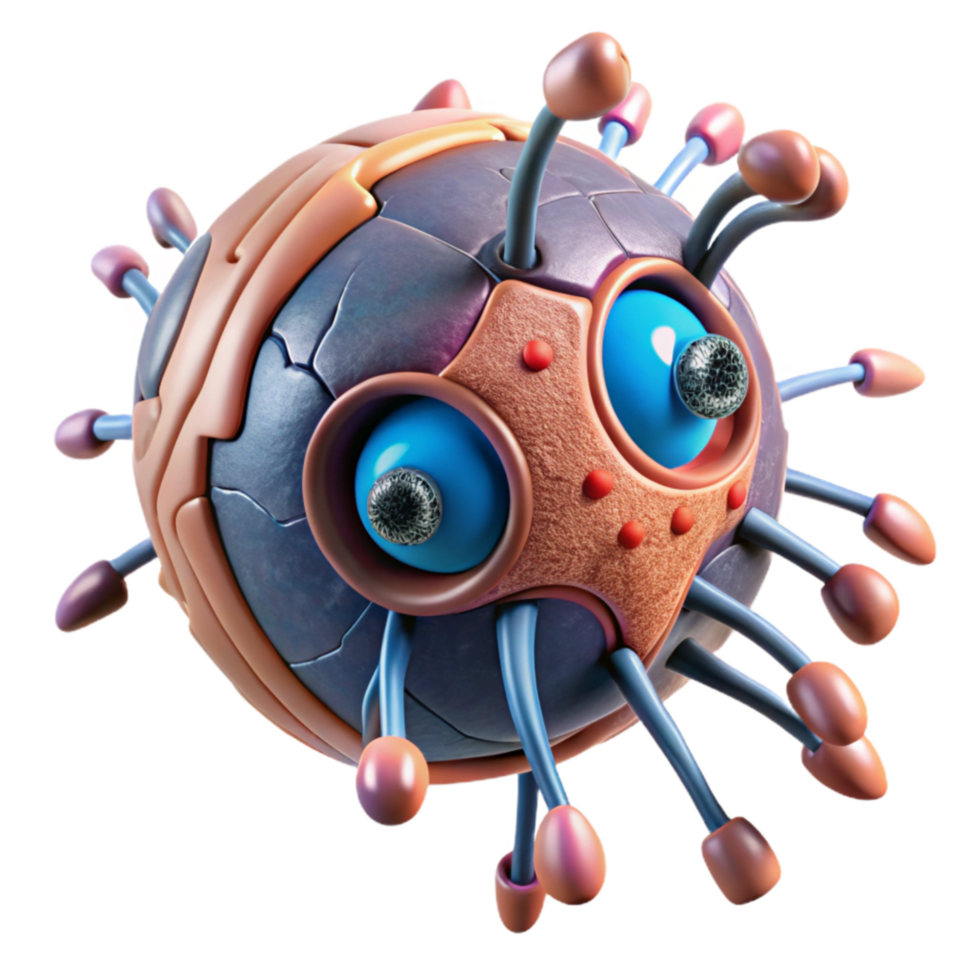 elegant abstract Nanobot Repairing Damaged Nerve Isolated exclusive png