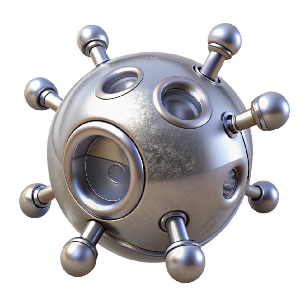 extraordinary modern Nanobots Microscopic View Silver Transparent Cutout premium png