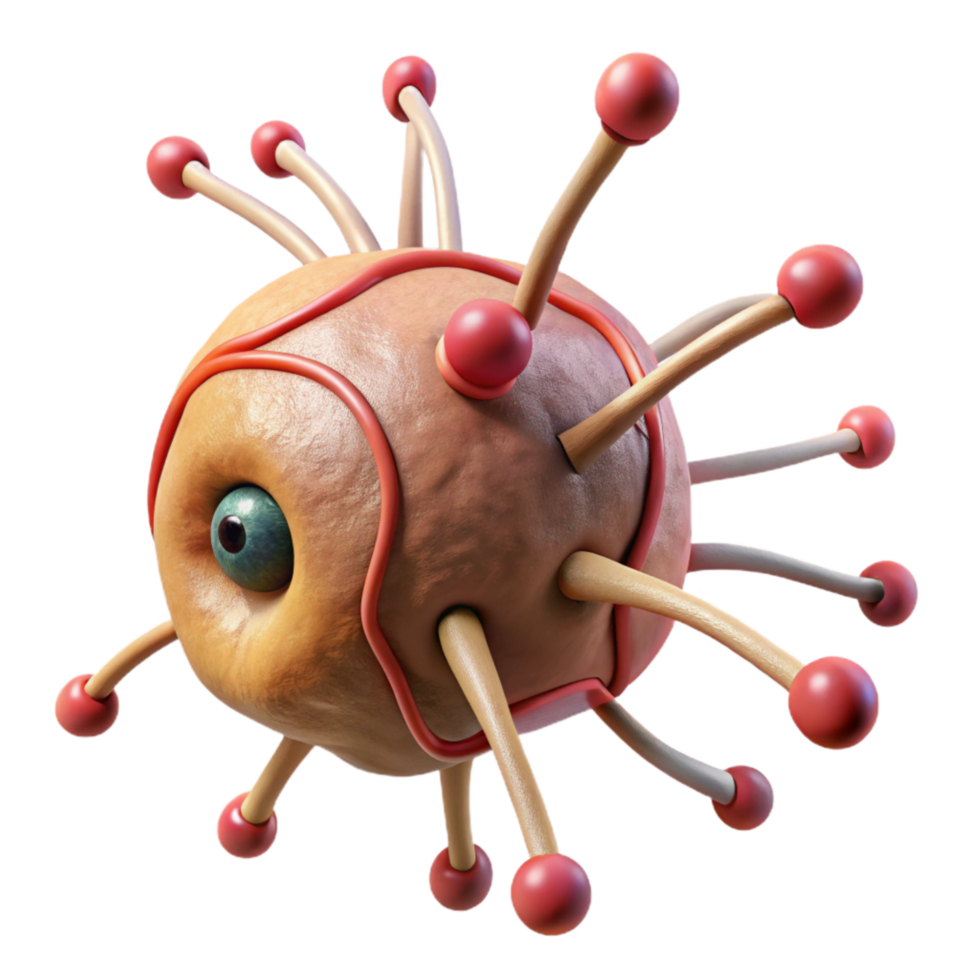 vibrant artistic Nanobot Stimulating Nerve Growth Cutout high quality png