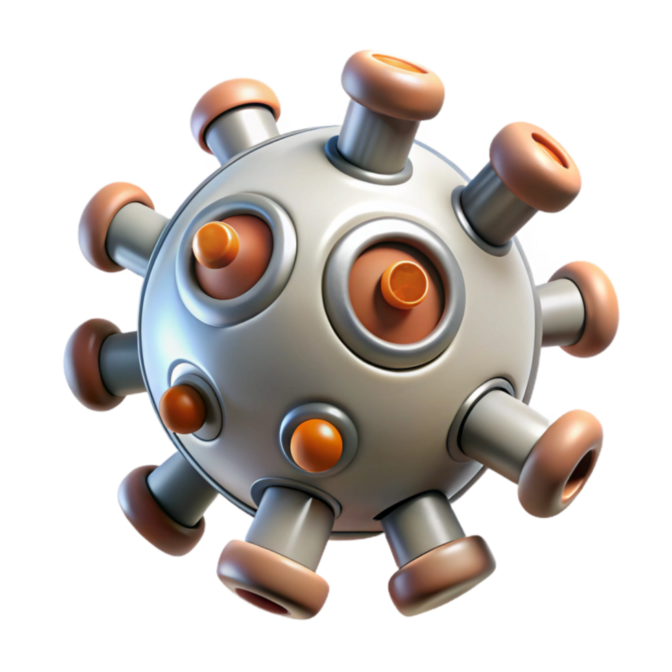 beautiful vintage Nanobot Targeted Drug Delivery Top View Isolated original png