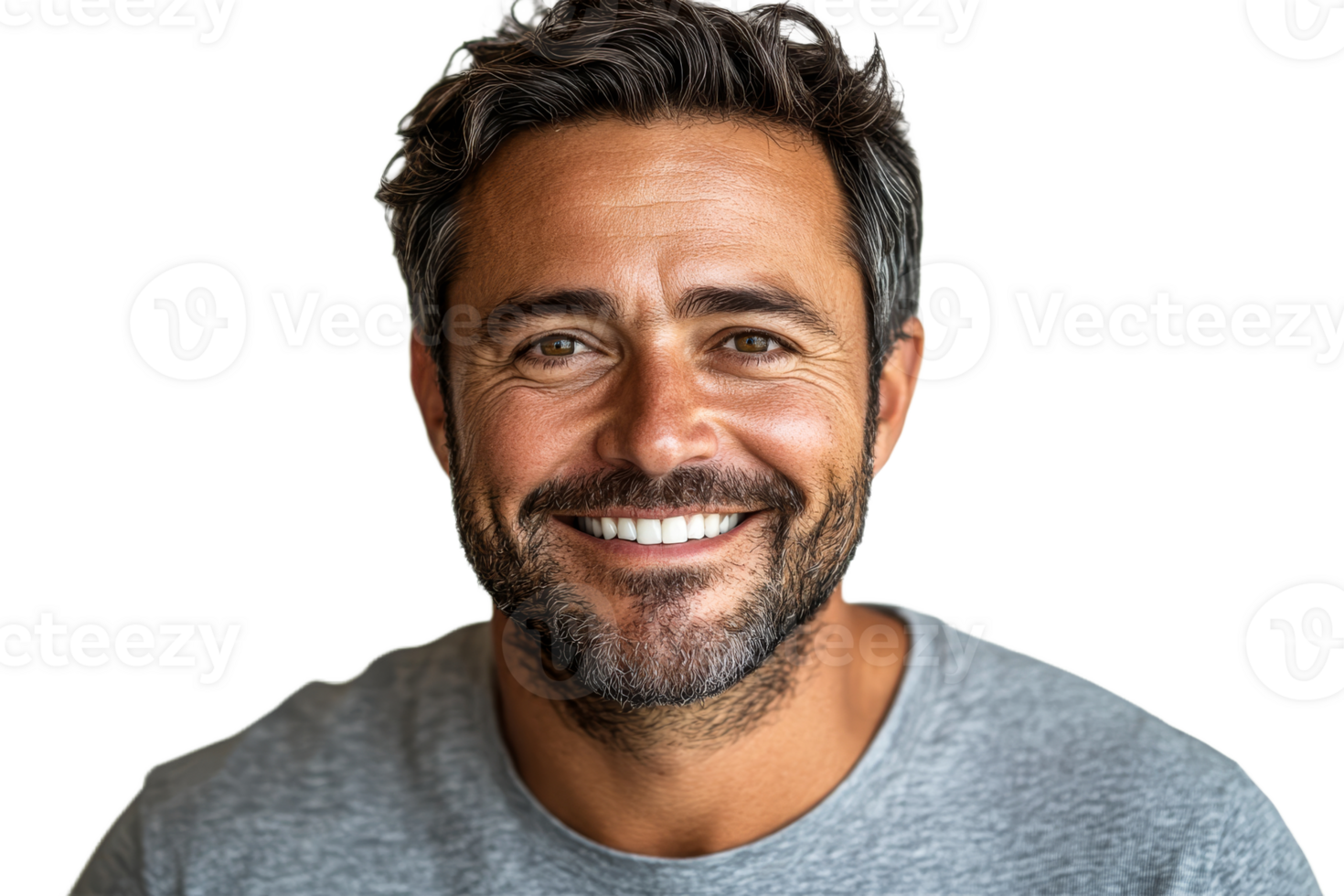 Man with a bright smile on a transparent background png