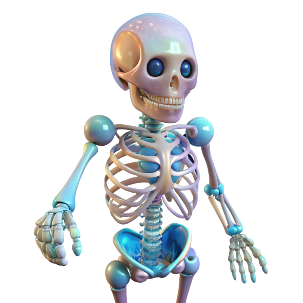 extraordinary creative Nanotech Enhanced Skeletal System Transparent Background detailed png
