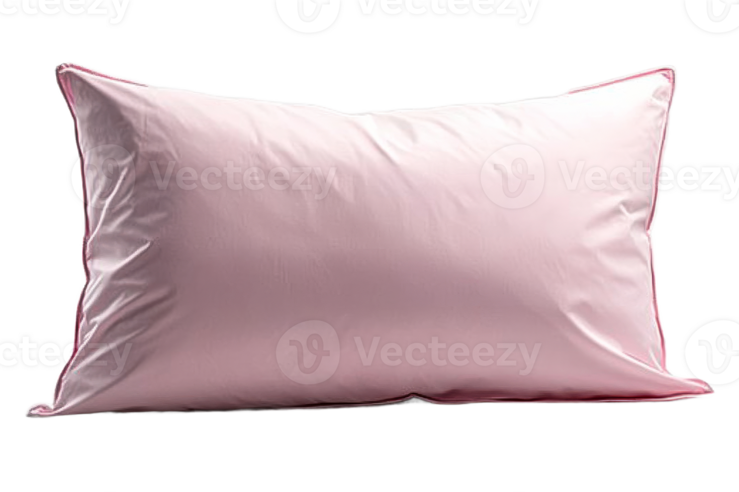 Elegant pink satin pillow on a transparent background png