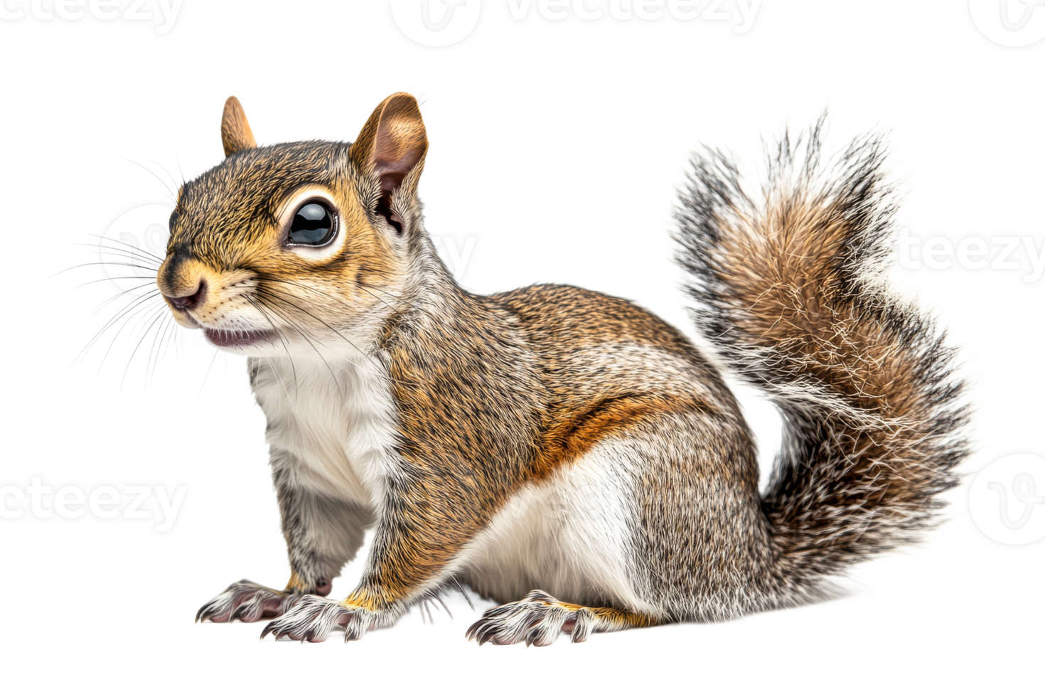 Squirrel curiously explores in daylight png
