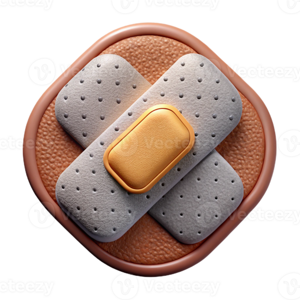 impressive artistic Nanotech Medical Patch Top View Cutout high quality png
