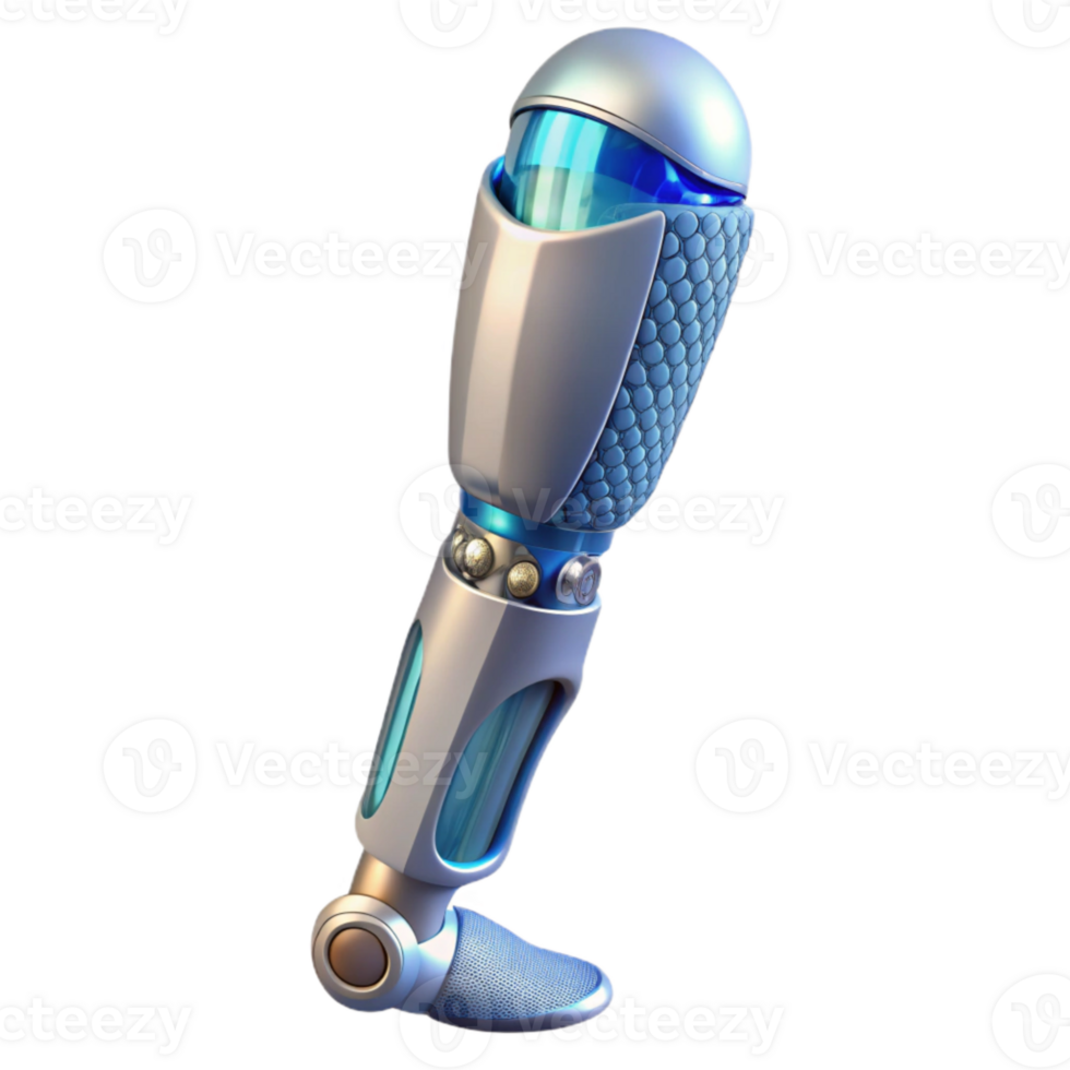 serene vintage Nanotech Powered Artificial Limb Transparent high quality png