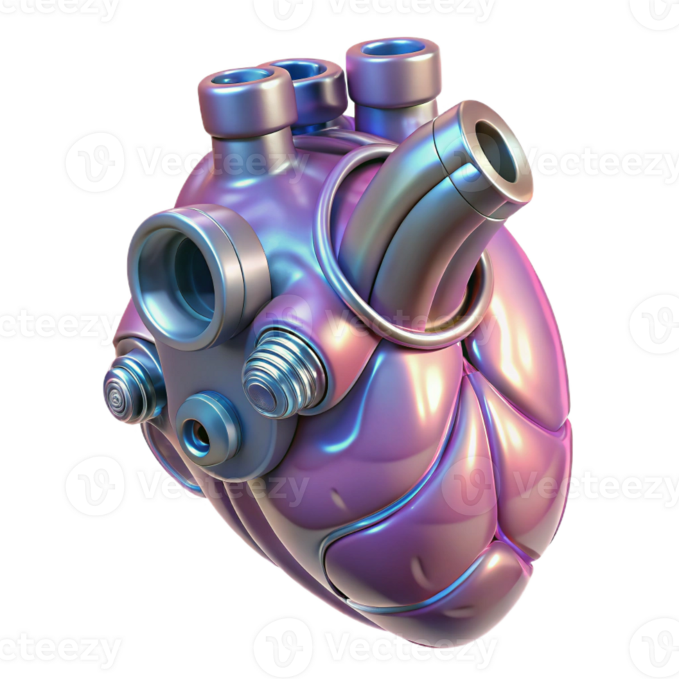 elegant traditional Nanotech Powered Artificial Heart Transparent high quality png