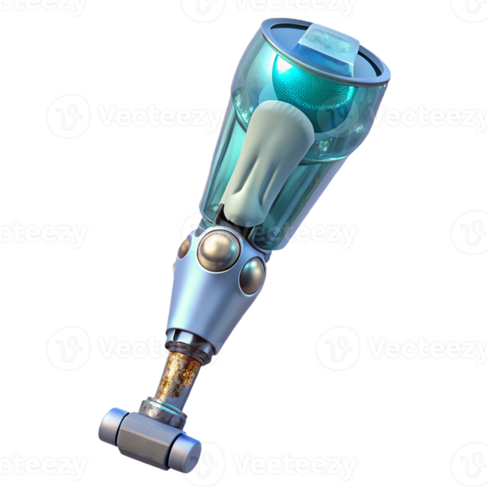 elegant artistic Nanotech Powered Artificial Limb Transparent high quality png