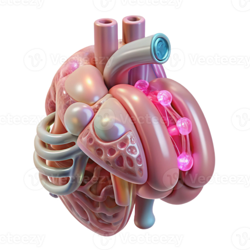 beautiful classic Nanotech Powered Artificial Organ Cutout Element png