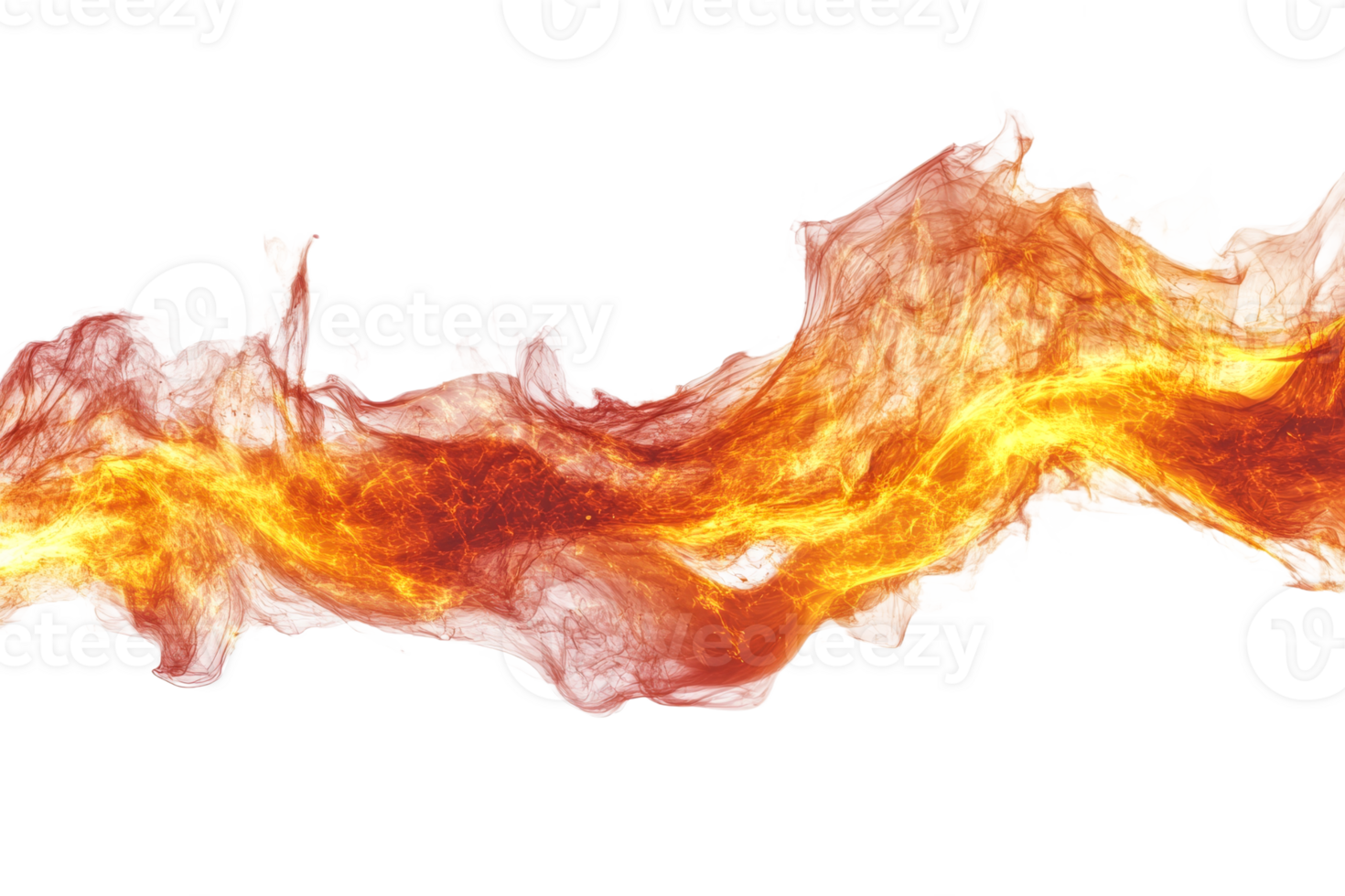 Flames flowing in a dynamic, transparent pattern png
