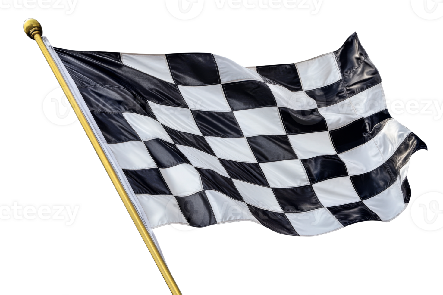 Checkered flag waving in celebration at a racing event png