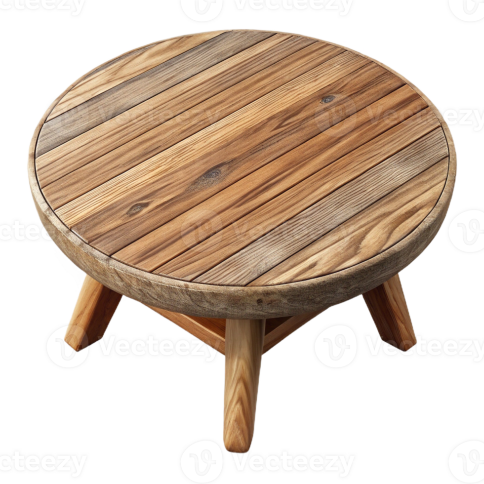 stunning creative Natural Wood Table Top View Isolated Cutout authentic png