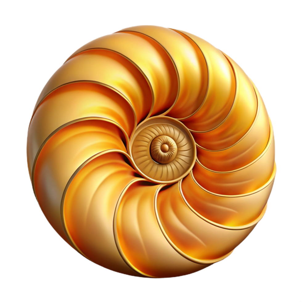 elegant creative Nautilus Shell Golden Ratio Spiral Cutout png