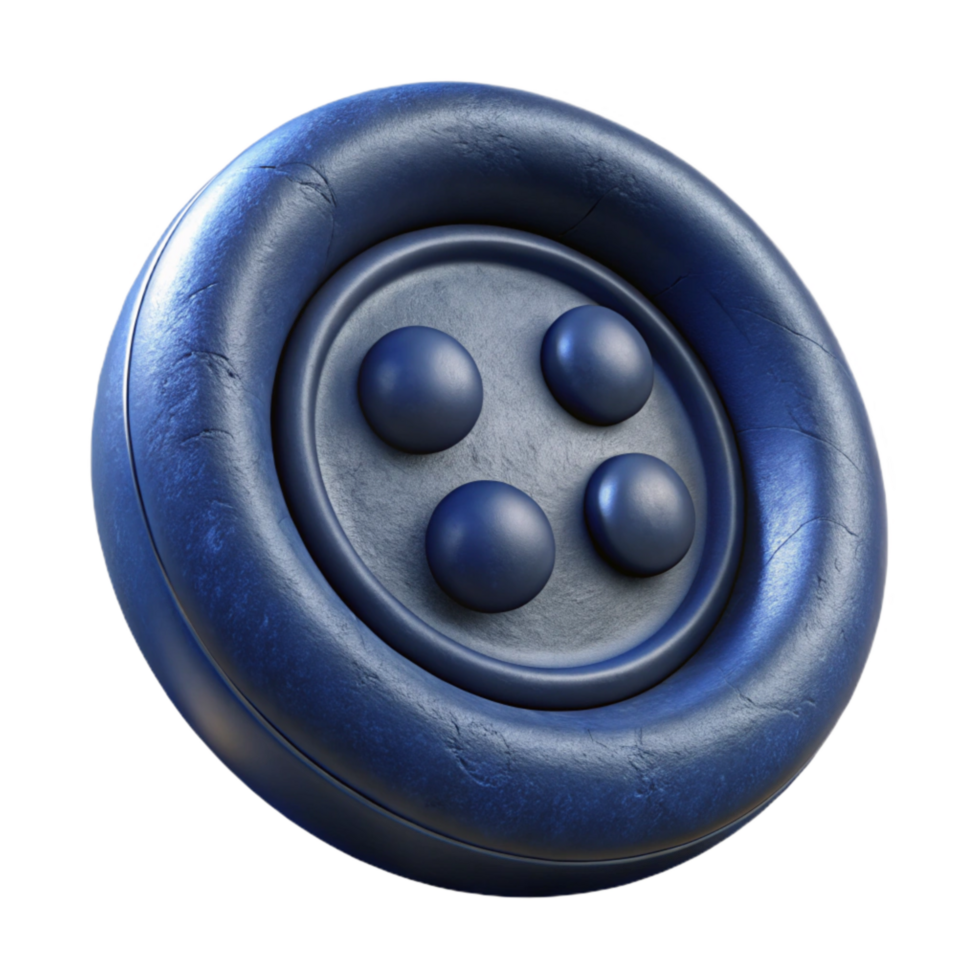 magnificent minimalist Navy Blue 3d Printed Button Isolated high quality png
