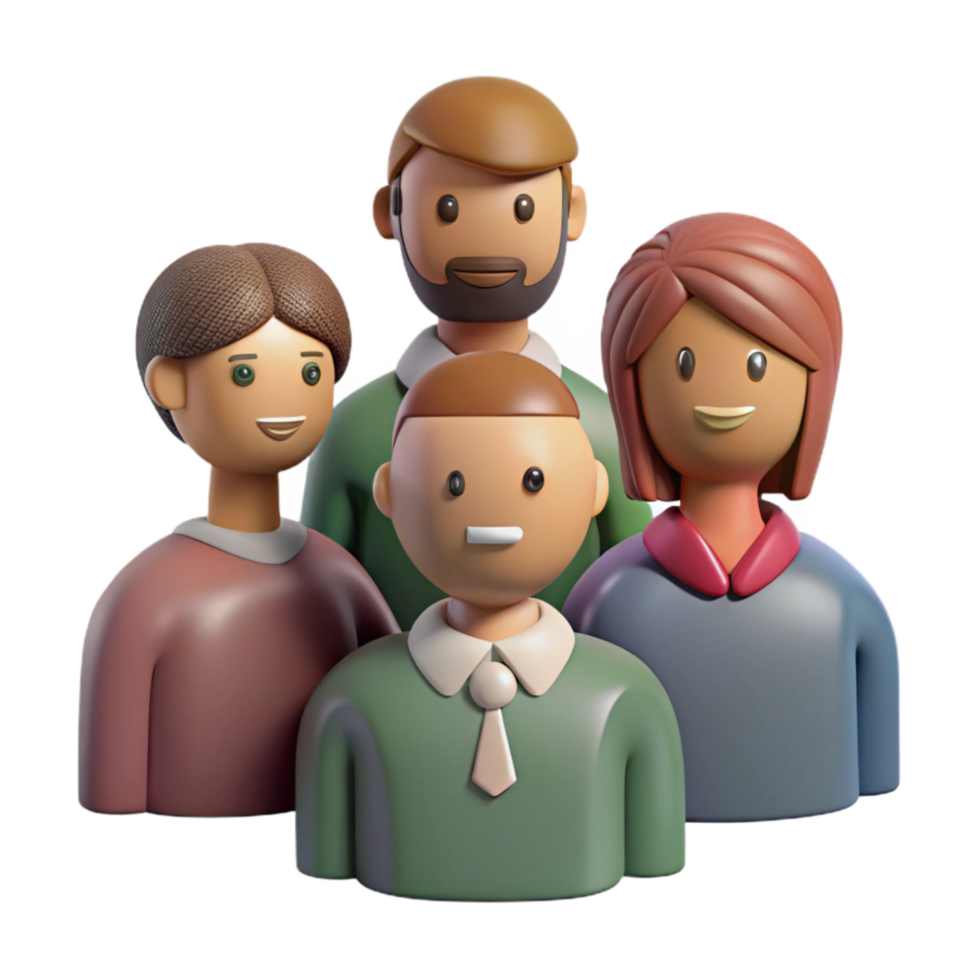 elegant modern Neighborhood Meeting Cutout Diverse People authentic png