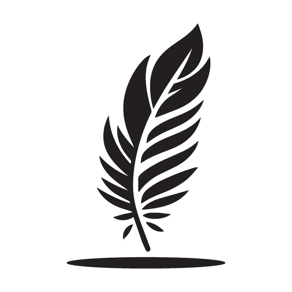 Leaf silhouette icon logo design template isolated illustration vector
