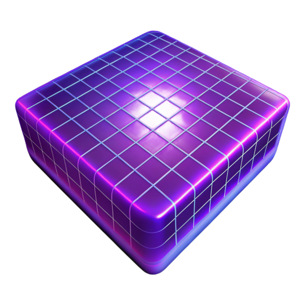 extraordinary creative Neon Purple Grid Representing Virtual Environment Transparent Background genuine png