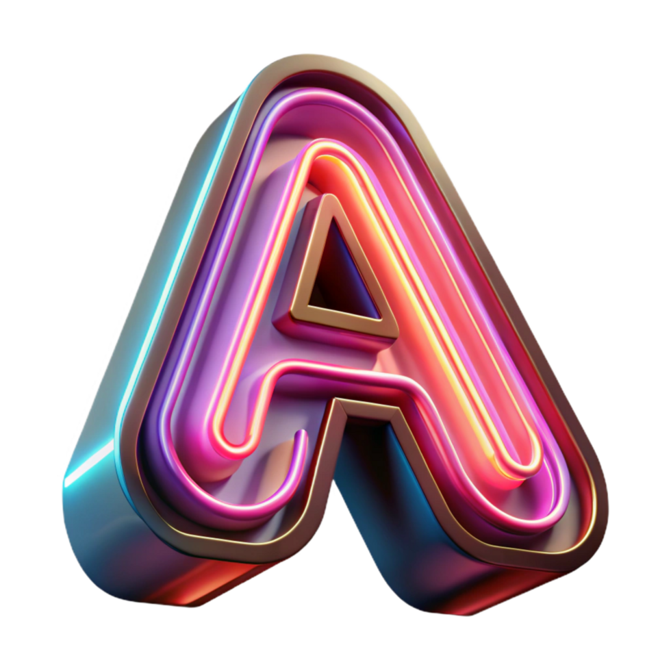 extraordinary vintage Neon Sign Isolated with Retro Font detailed png