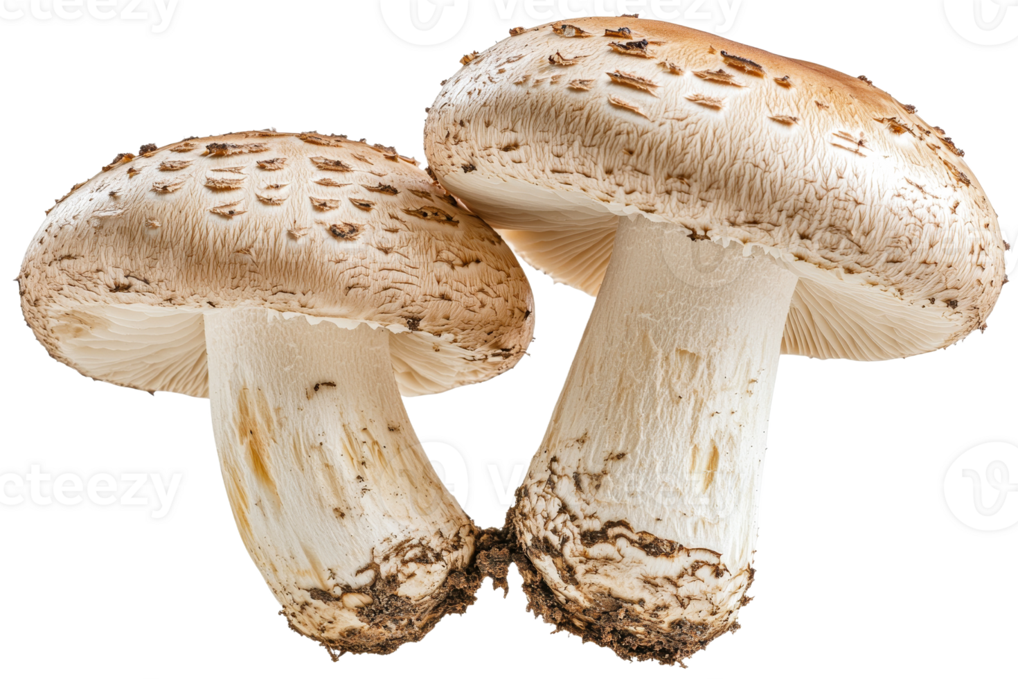 Fresh mushrooms on transparent background for culinary use png