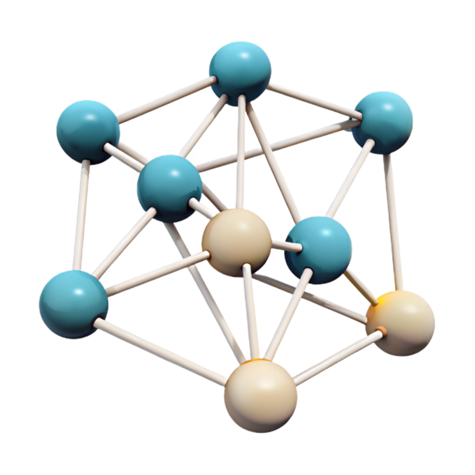 beautiful creative Network Nodes Connected by Lines Transparent Background authentic png