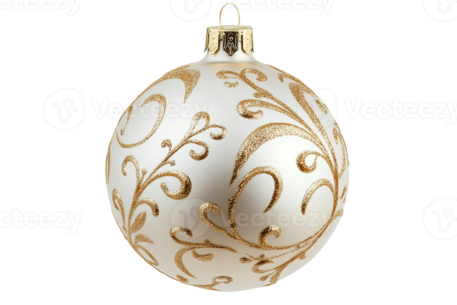 Elegant decorative ornament with gold filigree design png