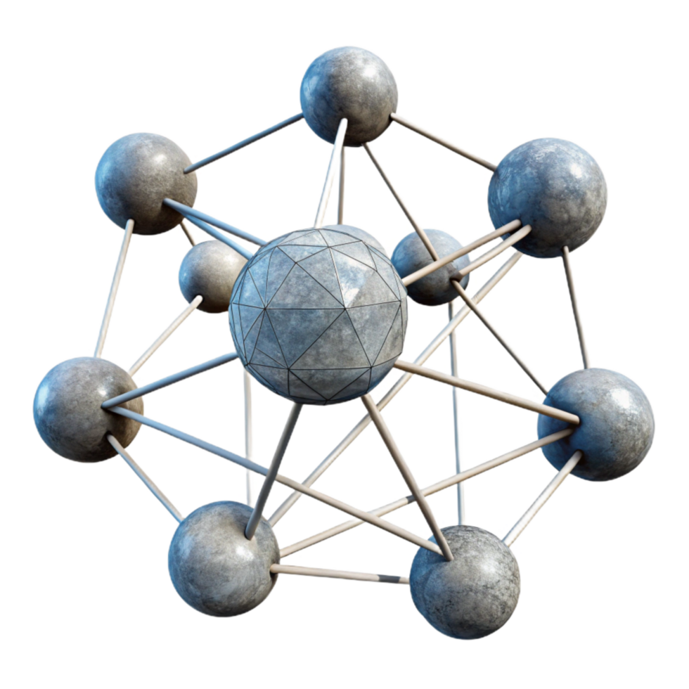 serene vintage Network Nodes Connected Lines Cutout Transparent Background high resolution png