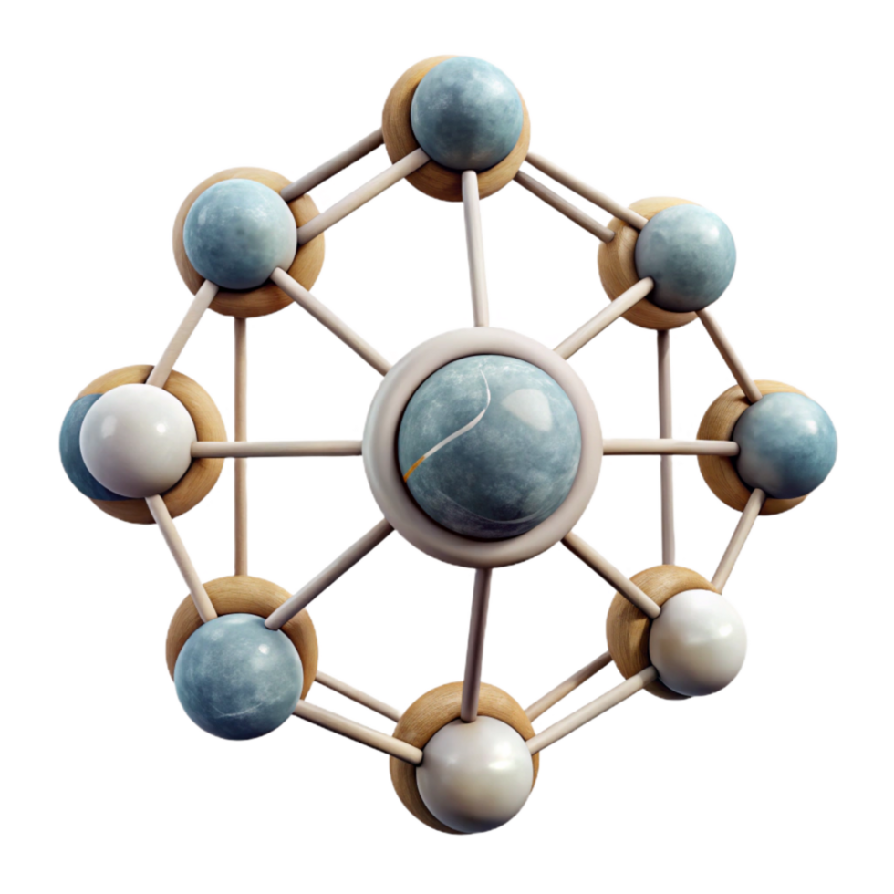 beautiful contemporary Network of Connected Nodes Representing Ai Transparent Background authentic png