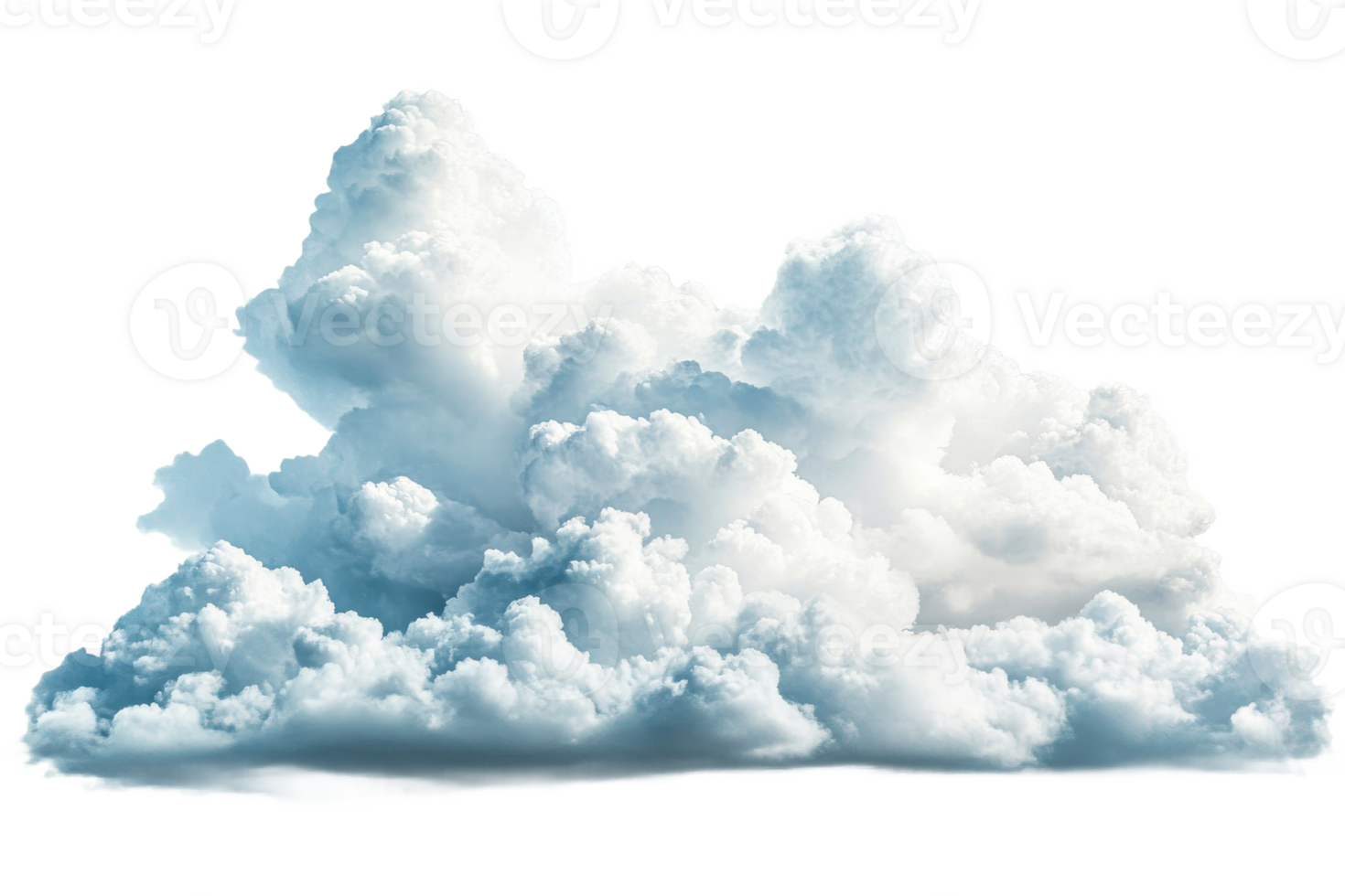 Fluffy white clouds on a transparent background png