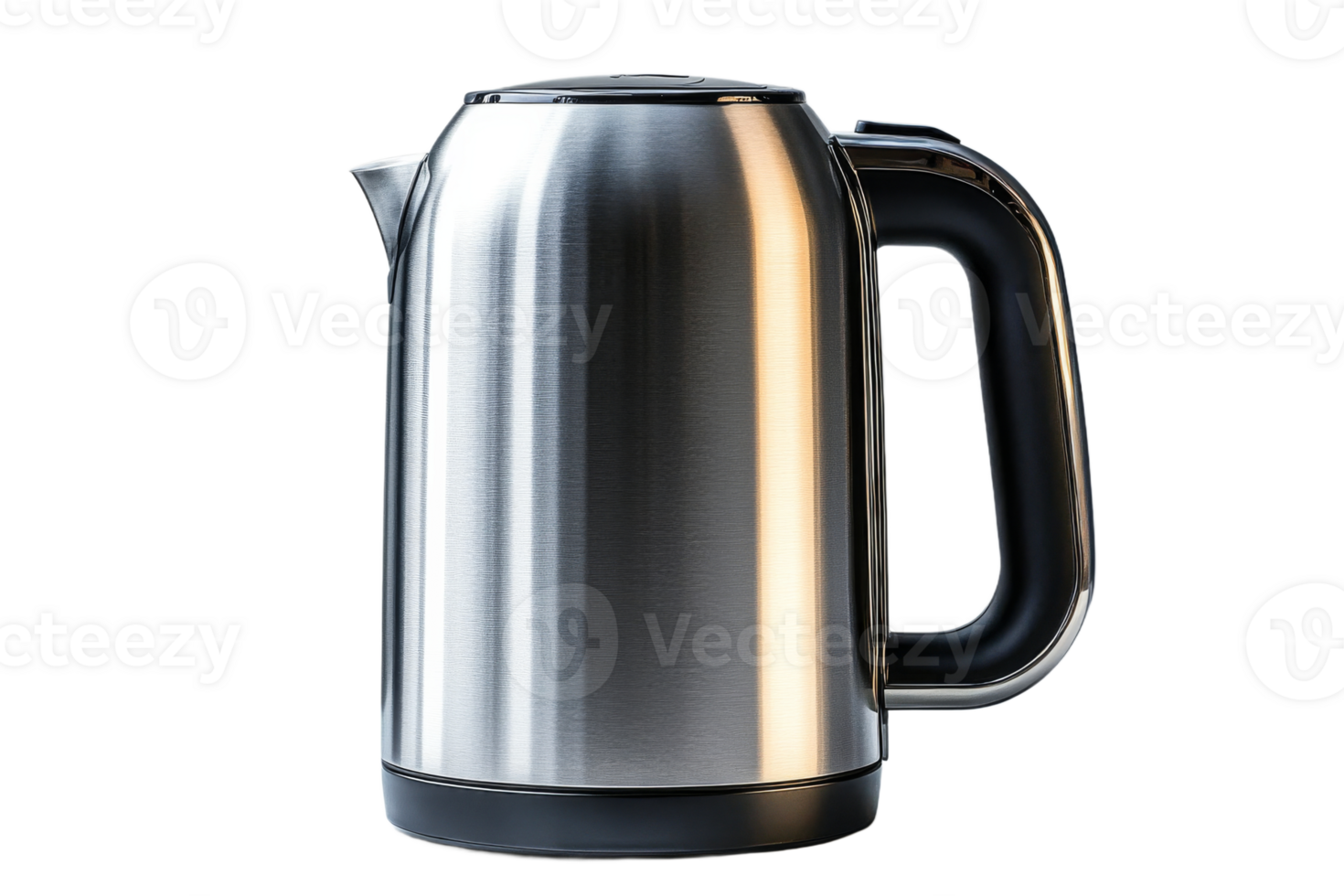 Stainless steel kettle on a transparent background png