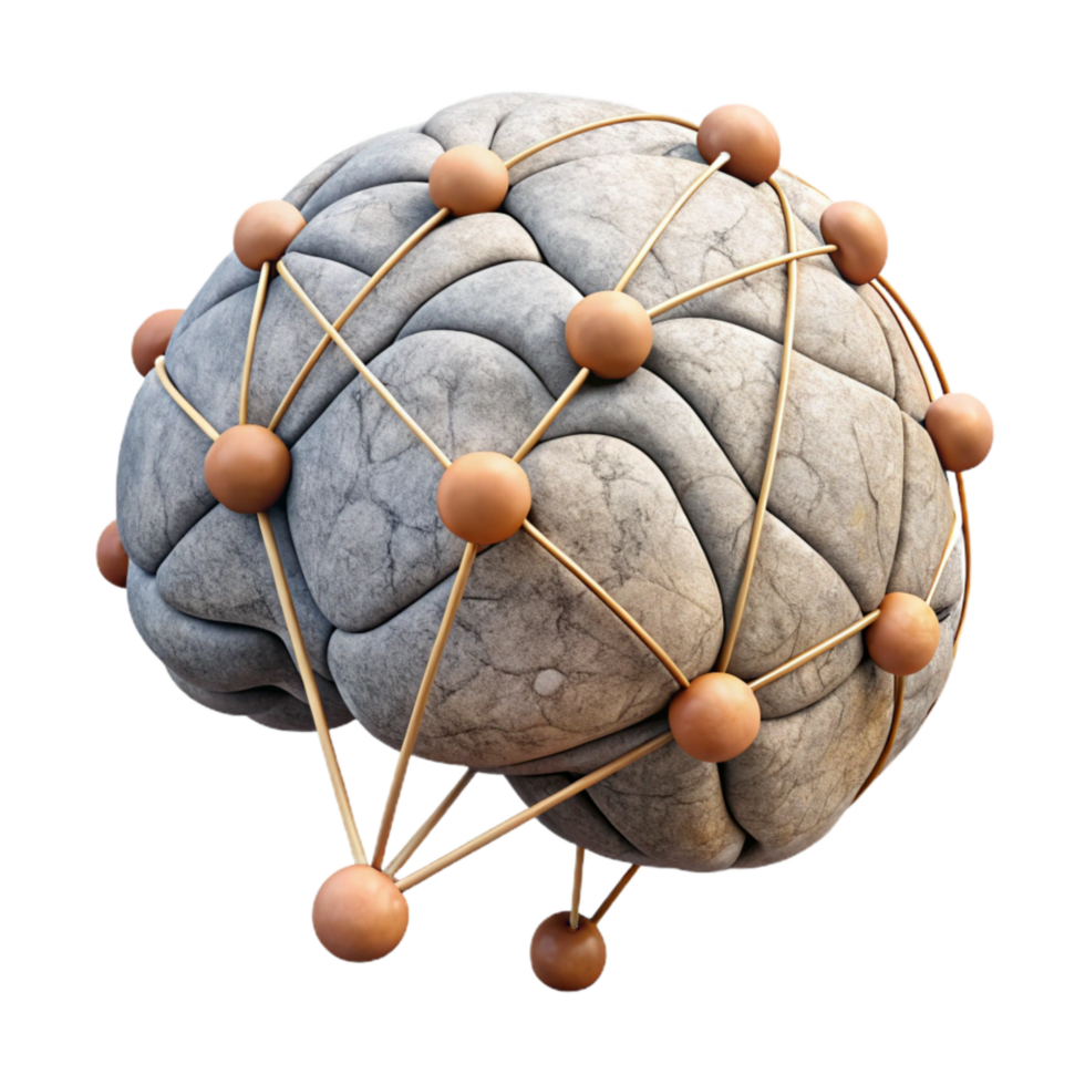 magnificent modern Neural Communication Diagram Isolated with Connecting Lines exclusive png