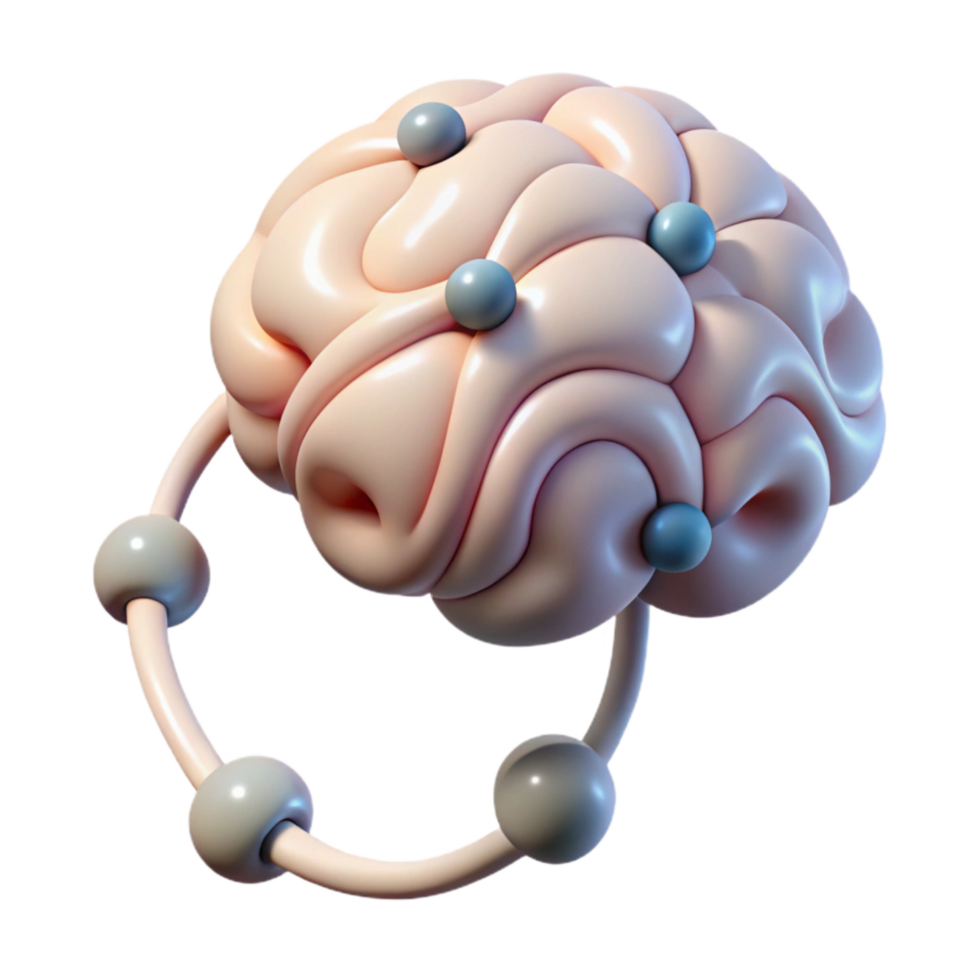 stunning artistic Neural Connection Pathway Illustration Transparent Background with Gradient Shading authentic png