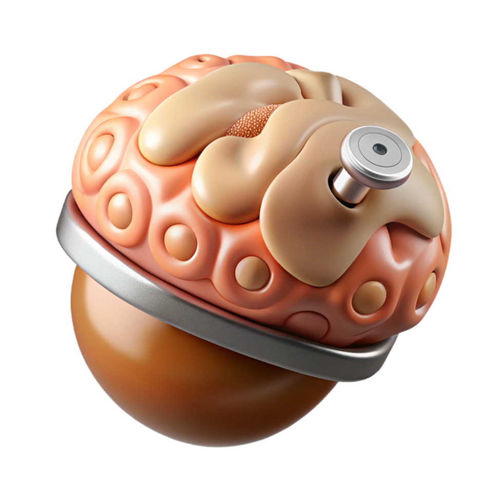 elegant artistic Neural Implant Surgery Illustration Isolated Element high quality png